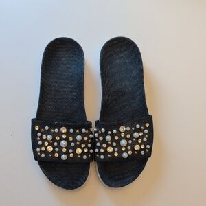 Stuart Weitzman Denim Sandals with Accents